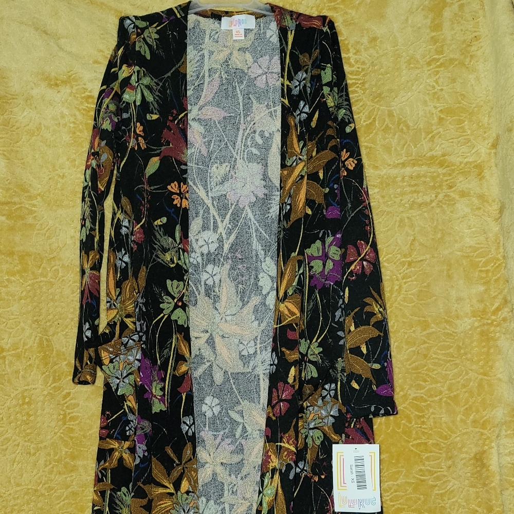 Floral duster cardigan with pockets